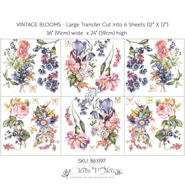 863197---Vintage-Blooms---Large-Transfer-6-Sheet 863197---Vintage-Blooms---Large-Transfer-6-Sheet
