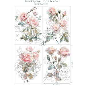 La Belle Epoque -  Large Transfer 4 Sheets